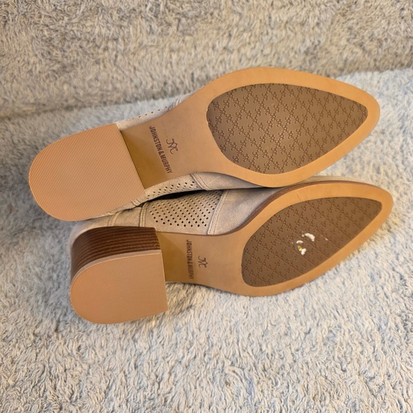 Johnston & Murphy Womens‎ Suede Perforated Ankle Boots Double Zip Booties 9M NEW - Picture 7 of 8